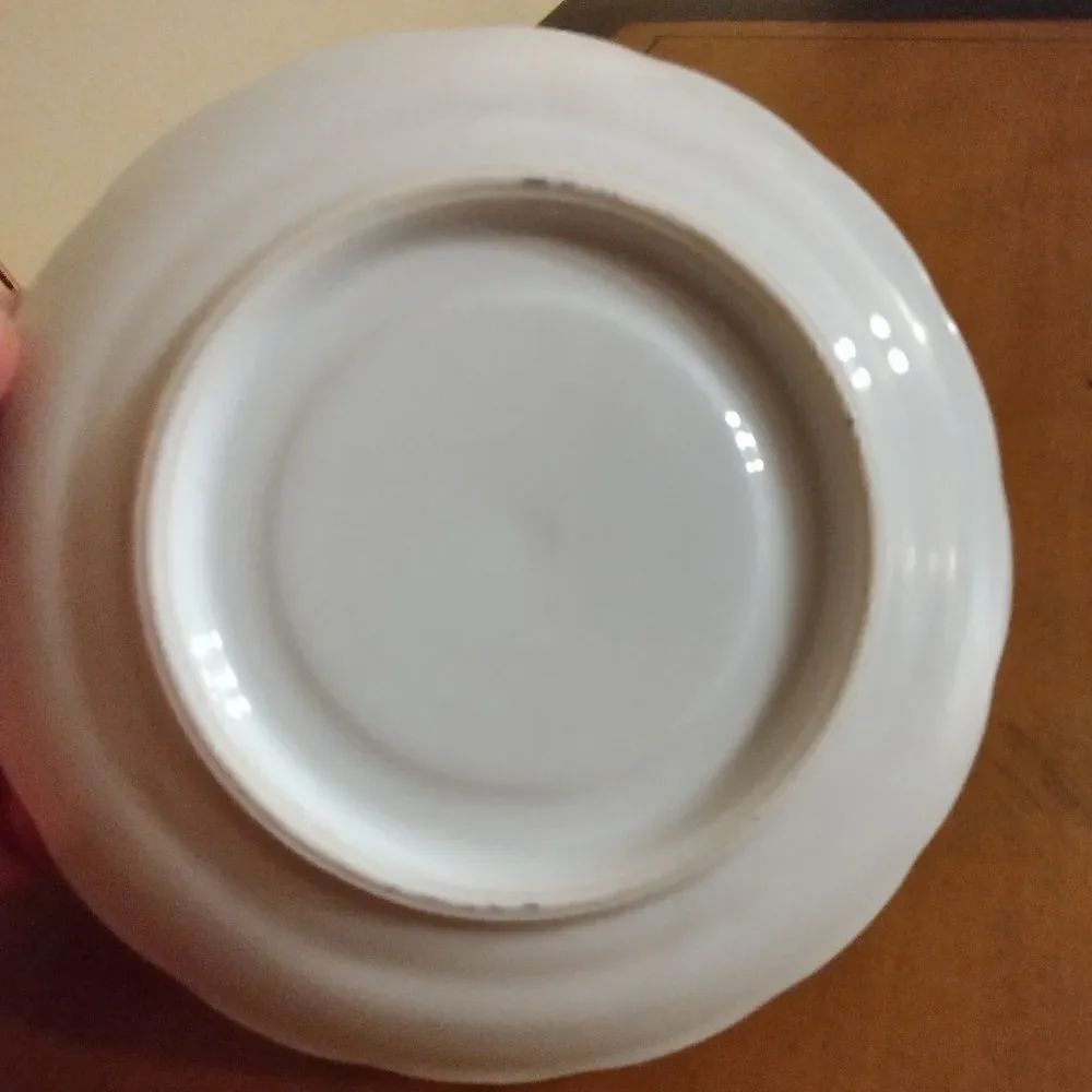 Lot of 2 Vintage Saucers with Gold Trim